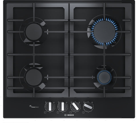 Series 6 Gas hob, 60 cm, Enameled steel, Black