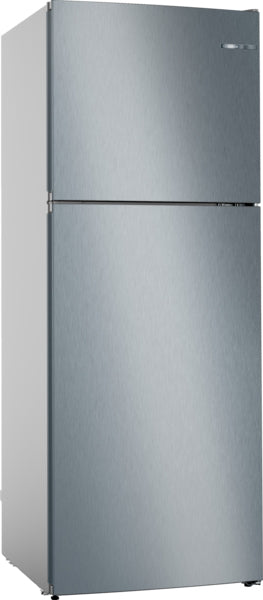 Series 4 free-standing fridge-freezer with freezer at top, 186 x 70 cm, Stainless steel look, Total No Frost
