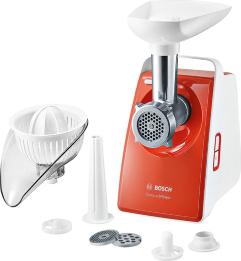 Series 4 Meat mincer, CompactPower, 1600 W, White, Soft orange