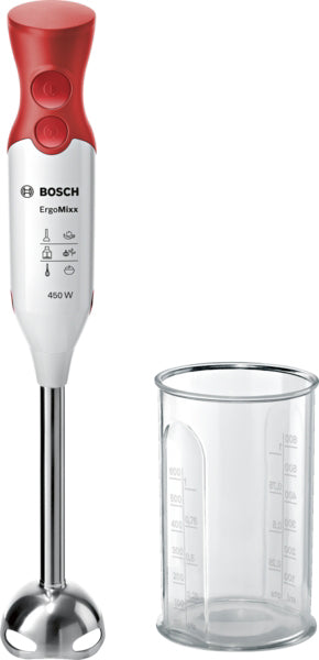 Series 4 Hand blender, ErgoMixx, 450 W, White, Red