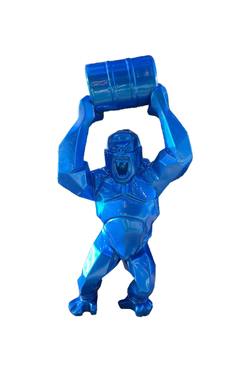 Barrel Kong Pepsi blue with marble base