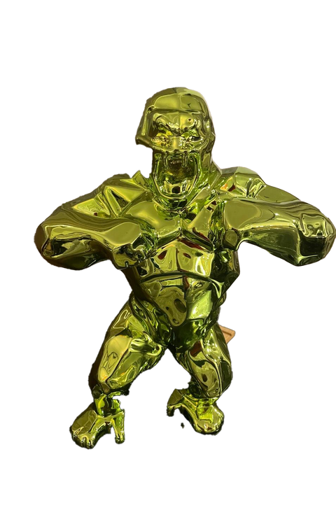 Angry Kong steel Green with marble beige