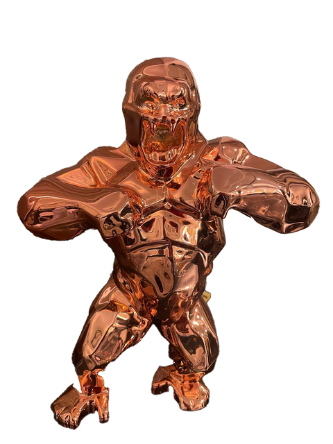 Angry Kong steel pink with marble beige